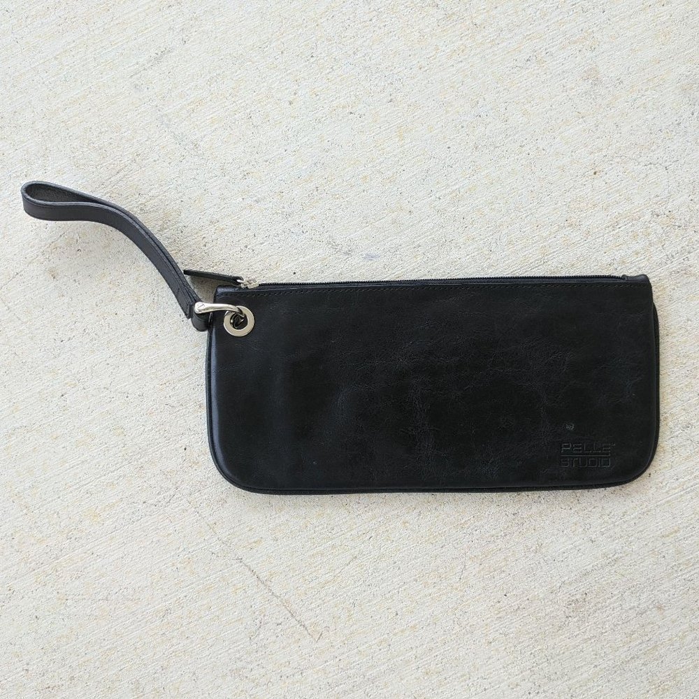 Pelle Studio Wilsons Leather Black Wristlet Clutch
